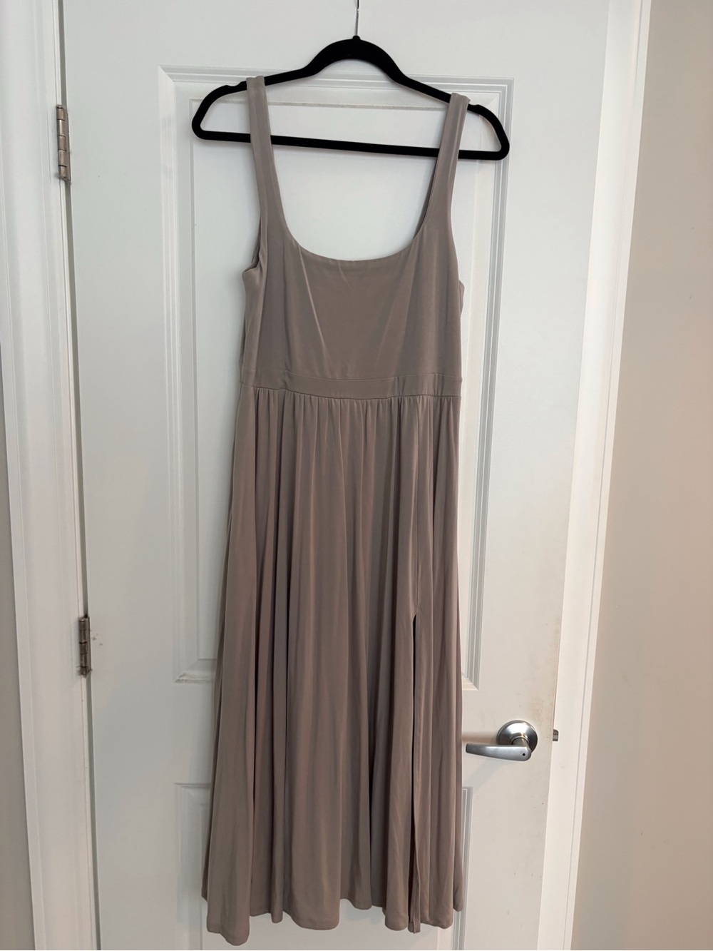 Aritzia Sleeveless Taupe Maxi Dress